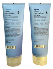 Bath & Body Works Water Ultra Hydration swatch showing creamy texture for instant hydration