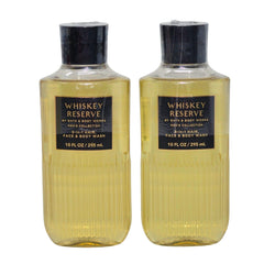 Bath & Body Works Whiskey Reserve shower gel 2-pack bottle offers a refreshing cleanse