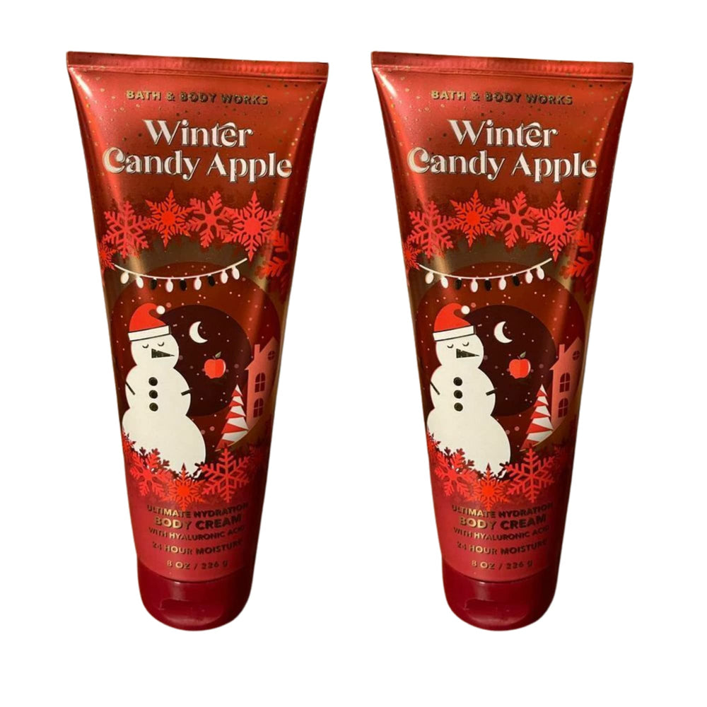 Bath and Body Works Winter Candy Apple 2-pack bottle offers rich hydration with a festive scent.