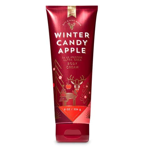 Bath & Body Works Winter Candy Apple Ultra Shea Body Cream bottle for daily moisturization