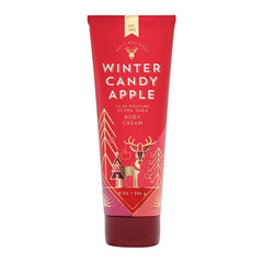 Bath & Body Works Winter Candy Apple Ultra Shea Cream jar for deep hydration and scented skin pampering.