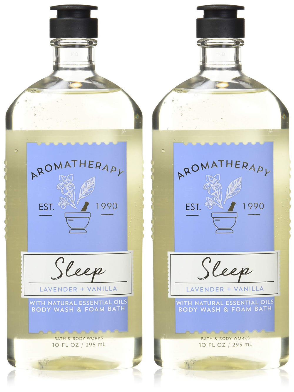 Bath & Body Works Aromatherapy Sleep Lavender Vanilla bottle showcases calming lavender for a restful routine.