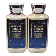 Bath & Body Works Dream Bright two-bottle lotion set front view highlighting packaging and moisture benefits