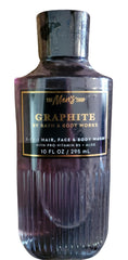 Bath & Body Works Graphite body cream jar close-up highlighting Vitamin E and shea butter hydration