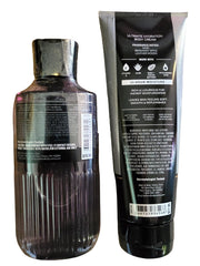 Bath & Body Works Graphite body wash bottle back shows Pro-Vitamin B5 and Aloe for hydration