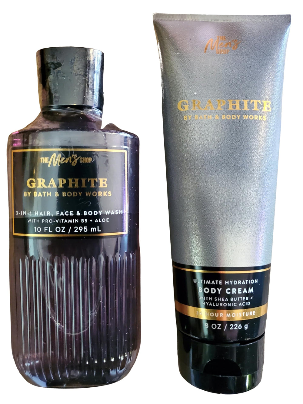 Bath & Body Works Graphite body wash bottle front view for a refreshing cleanse