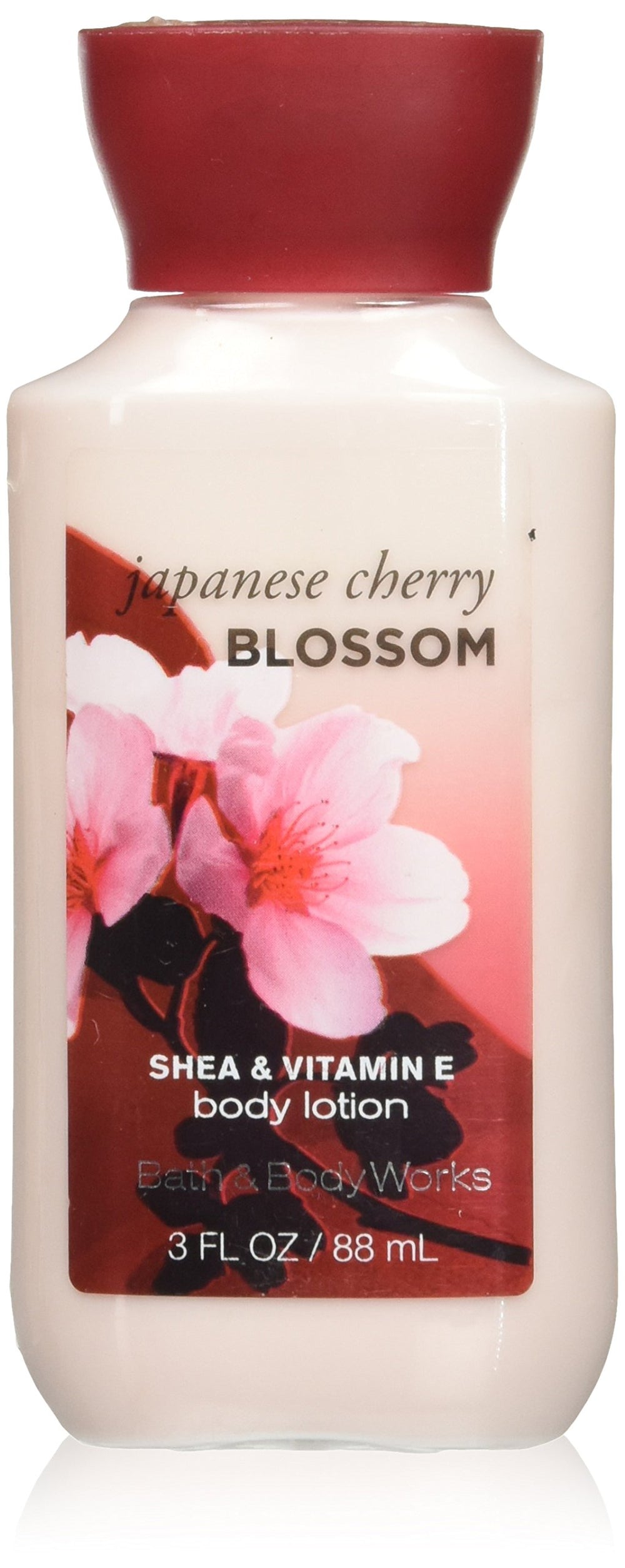 Bath and Body Works Japanese Cherry Blossom purse-size lotion promotes on-the-go hydration and fragrance