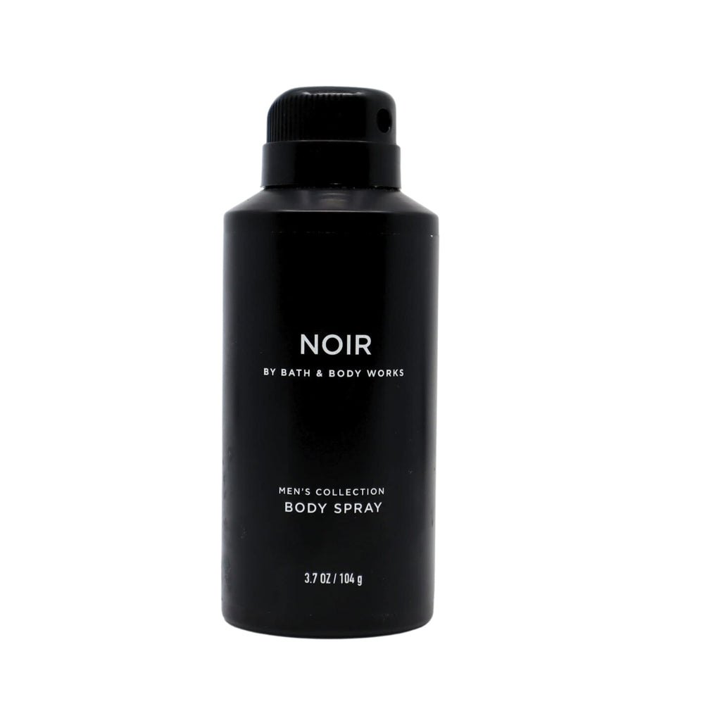 Bath & Body Works Noir deodorizing body spray bottle front shows a mysterious scent ideal for daily confidence
