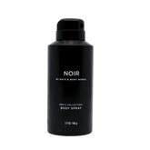 Bath & Body Works Noir deodorizing body spray bottle front shows a mysterious scent ideal for daily confidence