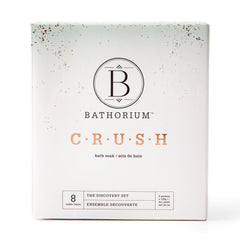 Bathorium Crush 8-Pack Discovery Set packaging, ideal for gifting a relaxing bath ritual.