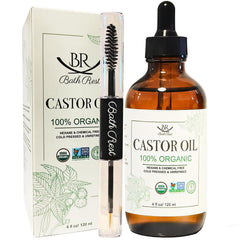 Bathrest Castor Oil bottle 4oz for hair and skin care