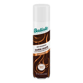 Batiste Dark Dry Shampoo bottle closeup showing quick root refresh for busy mornings