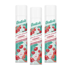 Batiste Dry Cherry 3-pack bottle-front for instant refresh between washes.
