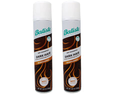 Batiste dry shampoo for dark hair bottle showing oil-absorbent refresh for busy mornings.
