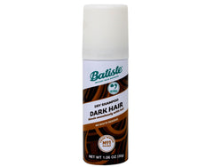 Batiste Dry Shampoo Dark mini pack back view, travel-friendly design for gym or office.