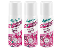 Batiste Floral & Fruity Blush dry shampoo bottle close-up for fast refresh
