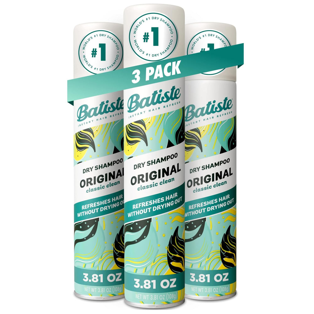 Batiste Original dry shampoo set packshot for quick refresh on busy mornings.