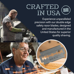 Battle Brothers Shaving Co low-friction blades deliver a smooth glide with less tugging.