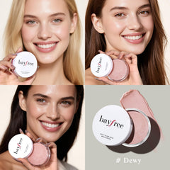 bayfree Multi Glow Balm lip color on lips provides hydrated, sheer glow