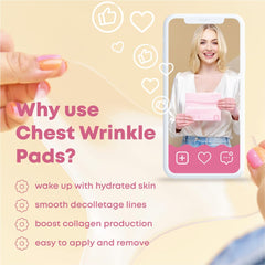 Bayside chest wrinkle patches on skin showing comfortable adhesion for everyday wear.