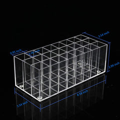 BBDOU clear acrylic makeup storage display adds a luxe touch.