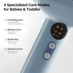 Bc Babycare Gentle Cordless Hair Dryer concentrated nozzle, smooths frizz with precision.