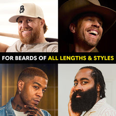 Beard Club clear shave gel highlights see-through application for accurate edge work.