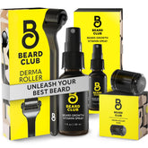 The Beard Club premium derma roller close-up with 540 titanium needles for precise at-home micro-needling