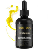 Beard Gains Lion Hair Growth Oil bottle with natural ingredients for healthier dreadlocks.