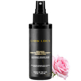 Beard Gains Lion Locs Rosewater Spray bottle offers deep hydration and natural shine.