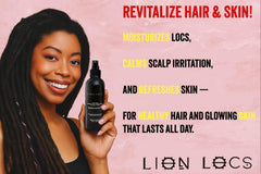 Beard Gains Lion Locs Rosewater Spray helps tame frizz on locs for a smoother look.