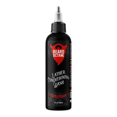 Beard Octane Barbershop Beard Wash bottle emphasizes premium cleansing for healthier, softer beards
