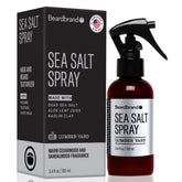 Beardbrand Sea Salt Spray bottle for lightweight hold and texture.