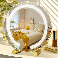 Bearolve vanity mirror 12-inch front view with even lighting for makeup tasks.
