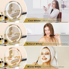 Bearolve vanity mirror dimmable brightness allows daytime to evening lighting.