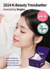 BEAUDIANI Pepti Collagen Mask application closeup highlights serum absorption for hydration.