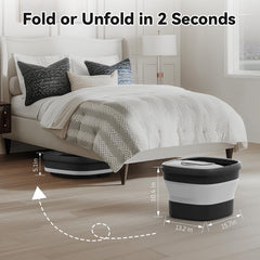 Beaumoi remote control foot spa lets you adjust settings hands-free.