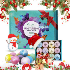 Beautifier Life 12 distinct bath bombs offer vibrant colors for a playful soak.