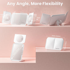 Beautifive trifold mirror 1x magnification for full-face makeup prep