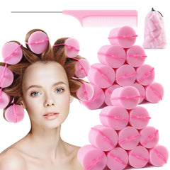 BEAUTIYAND Jumbo Foam Roller side view in pink for fluffy, voluminous curls.