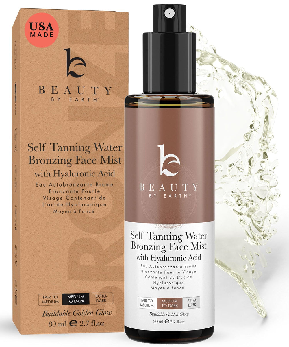 Beauty by Earth bronzing face spray mist application delivers an easy, even glow.