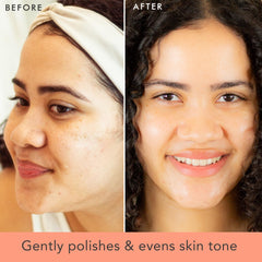 Beauty by Earth exfoliating scrub texture closeup reveals fine, gentle cleansing grains