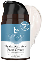 Beauty by Earth hyaluronic moisturizer bottle demonstrates lightweight, hydrating formula for daily use