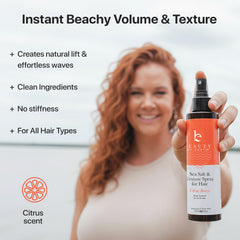 Beauty by Earth sea salt spray adds effortless texture and fullness to fine hair