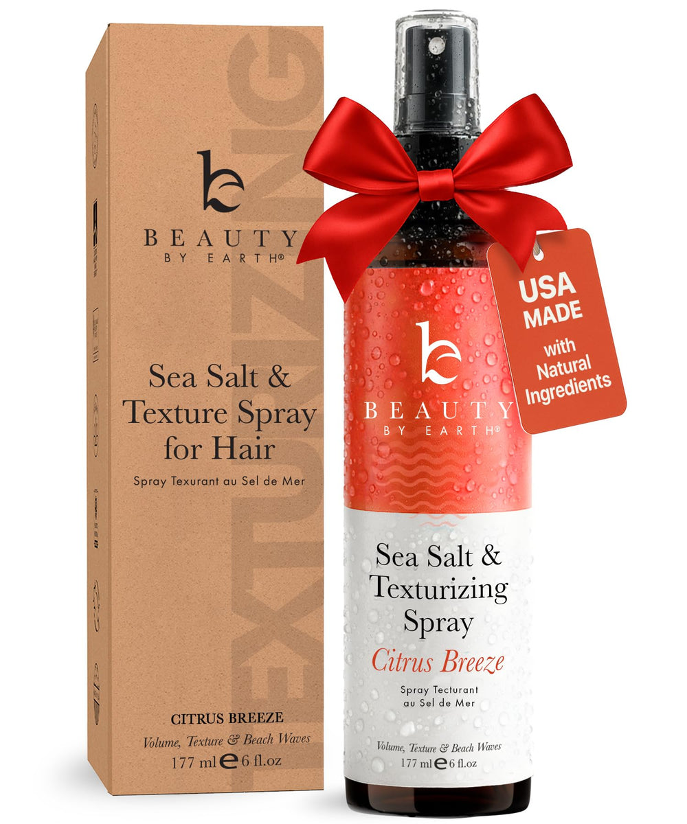 Beauty by Earth sea salt spray beachy waves for textured hair with natural volume