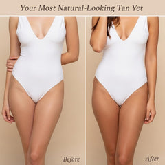 Beauty by Earth self-tanner mousse application glove for streak-free, even coverage.