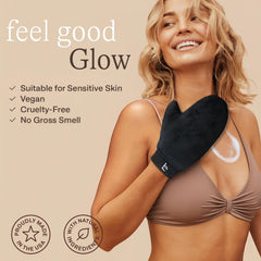 Beauty by Earth application on arm demonstrates a smooth, streak-free tan