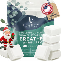 Beauty by Earth shower steamers USA-made packaging highlights gift-ready presentation.