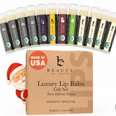 Beauty by Earth USDA Organic Lip Balm 12-pack front view for hydrated lips