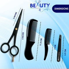 Beauty & Crafts beard scissors blade closeup highlighting sharp German steel precision